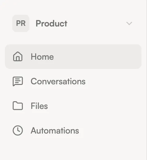 Sidebar showing installed apps
